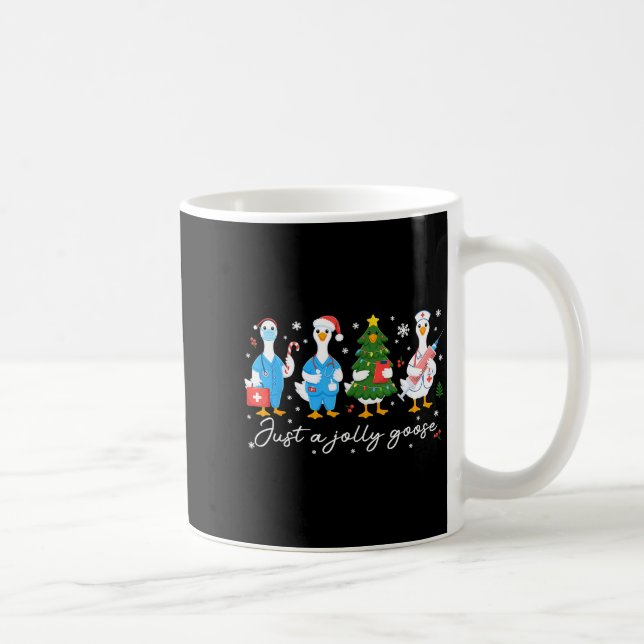 Christmas Just A Jolly Goose Nurse Cute Medical St Kaffeetasse (Rechts)