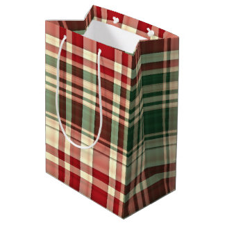 Christmas Kariert 06-GIFT BAG Mittlere Geschenktüte
