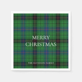 Christmas Kariert Davidson Tartan Pattern Green Serviette