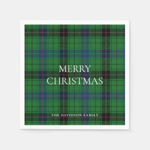 Christmas Kariert Davidson Tartan Pattern Green Serviette