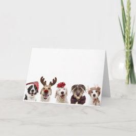 CHRISTMAS-KARTE MIT HUNDEN, DIE CHRISTMAS FEIERN DANKESKARTE