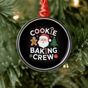 Christmas-Kekse-Back-Crew Familienweihnachten  Ornament Aus Metall