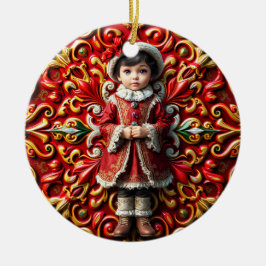 CHRISTMAS ~ Kind 19. Jahrhundert ~ Keramik Ornament