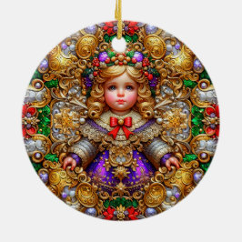 CHRISTMAS ~ Kind 19. Jahrhundert ~ Keramik Ornament