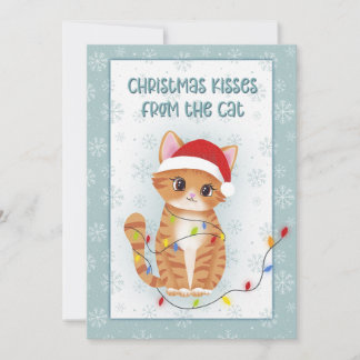 Christmas Kisses from the Cat Feiertagskarte