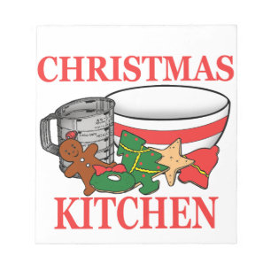christmas kitchen notizblock