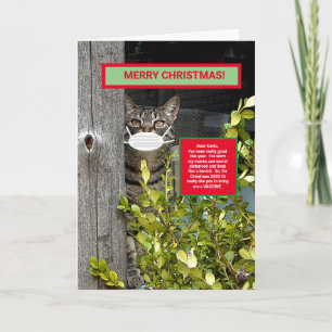 CHRISTMAS/KITTEN-SCHUTZMASK/IMPFSTOFF FÜR CHRISTMA KARTE