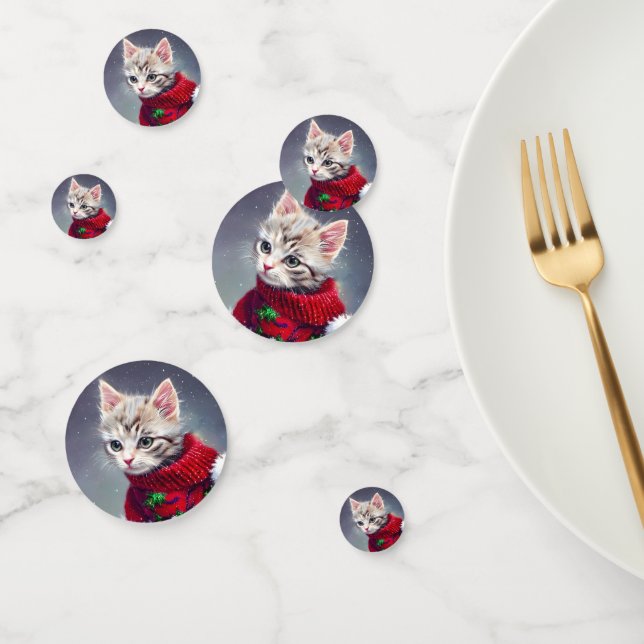 Christmas Kitten Tischdekoration Confetti Konfetti (Gruppe)