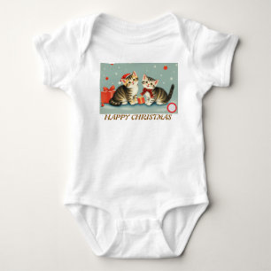Christmas Kittens Baby Bodysuit Strampler