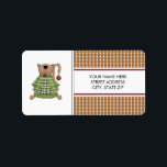 Christmas Kitty Address Mailing Labels Adressaufkleber<br><div class="desc">Ändern Sie einfach den Vorlagentext in Ihre eigenen Informationen,  um diese Adressetiketten für Ihre Urlaubssendungen zu erwerben.</div>