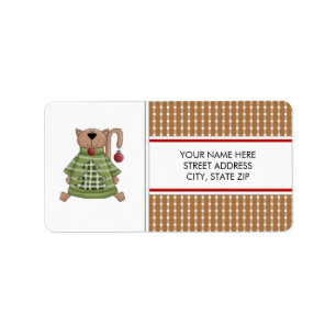 Christmas Kitty Address Mailing Labels Adressaufkleber