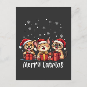 Christmas Kitty Cats Merry Catmas Feiertagspostkarte