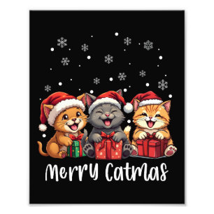 Christmas Kitty Cats Merry Catmas Fotodruck