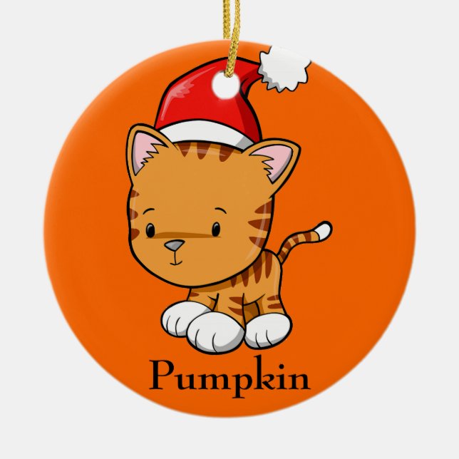 Christmas Kitty "Pumpkin" Ornament (Vorne)
