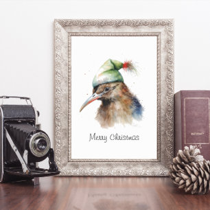 Christmas Kiwi Bird, anpassbar Poster