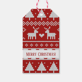 Christmas Knitted Deer Sweater Gift Tags Geschenkanhänger