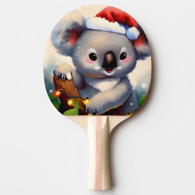 Christmas Koala (2) Tischtennis Schläger (Vorderseite)