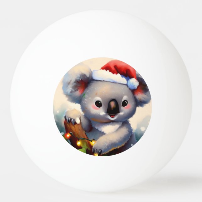 Christmas Koala (2) Tischtennisball (Vorderseite)