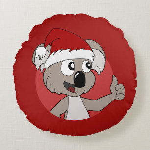 Christmas Koala Bär Cartoon Rundkissen Rundes Kissen