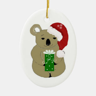 Christmas Koala Bear Keramik Ornament