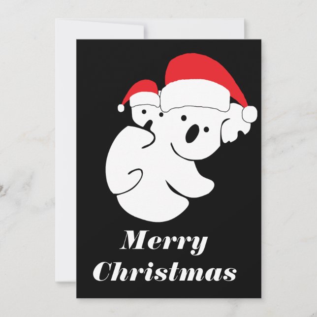 Christmas Koala Bears Feiertagskarte (Vorderseite)
