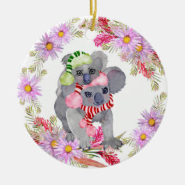Christmas Koala Botanicals Keramik Ornament