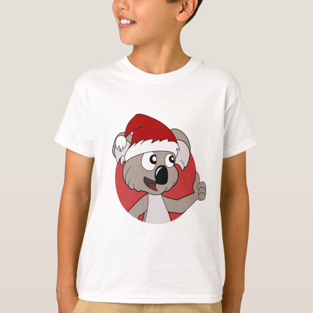 Christmas koala cartoon  T-Shirt (Vorderseite)