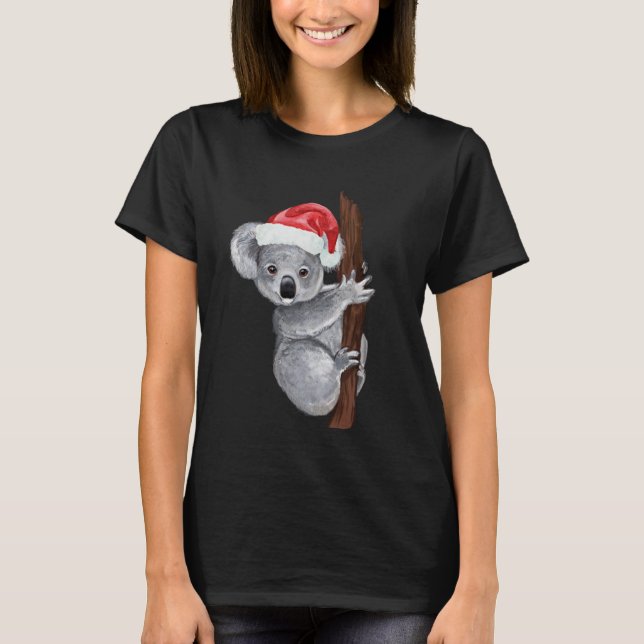 Christmas Koala in Santa hats Cute Koala for Girls T-Shirt (Vorderseite)