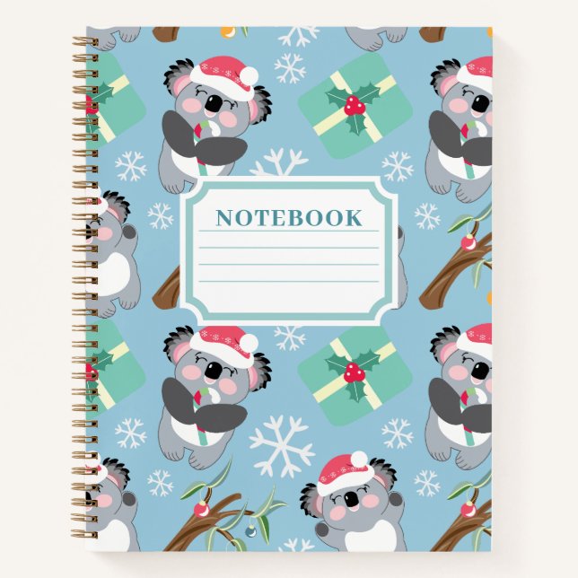 Christmas Koala Notizbuch (Vorderseite)