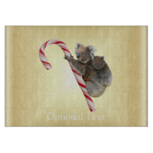 Christmas Koalas on Candy Cane Schneidebrett