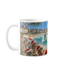Christmas Koalas Surfing Bondi Beach 