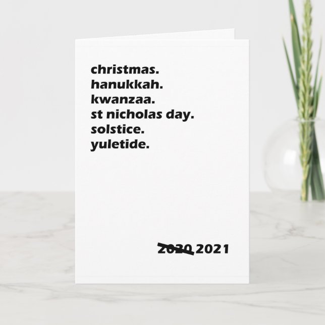 Christmas Kwanzaa Hanukkah Solstice Yuletide Karte (Vorderseite)