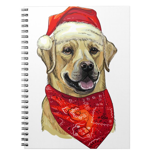 Christmas Labrador Dog Notizblock (Vorderseite)
