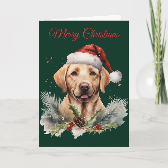 Christmas Labrador Feiertagskarte (Vorderseite)