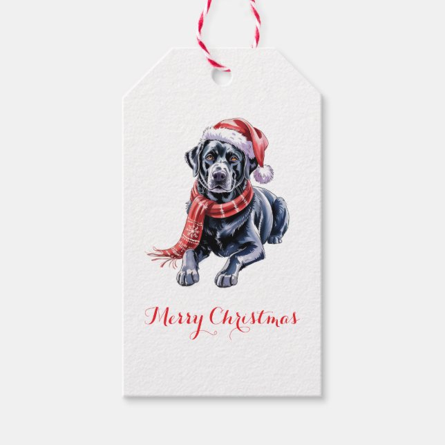  Christmas Labrador Gift Tag Geschenkanhänger (Vorderseite)