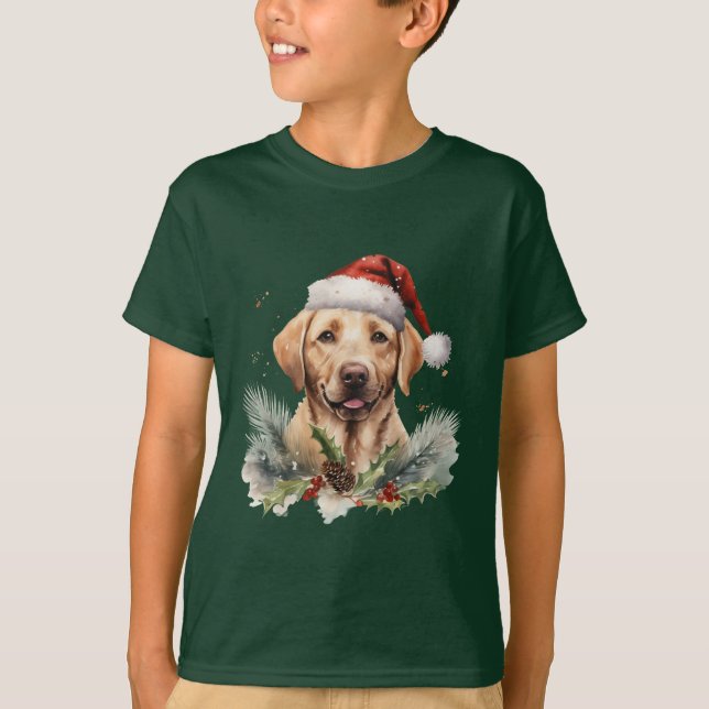 Christmas Labrador T-Shirt (Vorderseite)