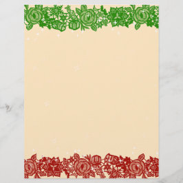 Christmas Lacy Garland Stationery Briefbogen