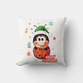 Christmas Ladybug Cheer Kissen