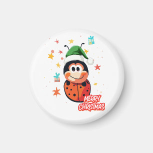 Christmas Ladybug Cheer Magnet