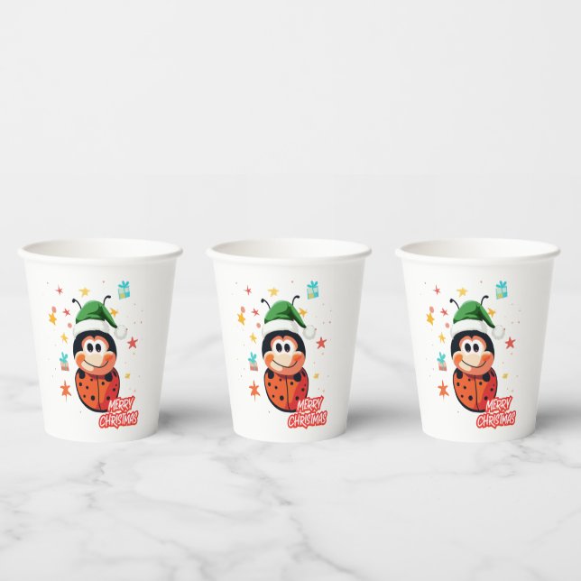 Christmas Ladybug Cheer Pappbecher (Multi)