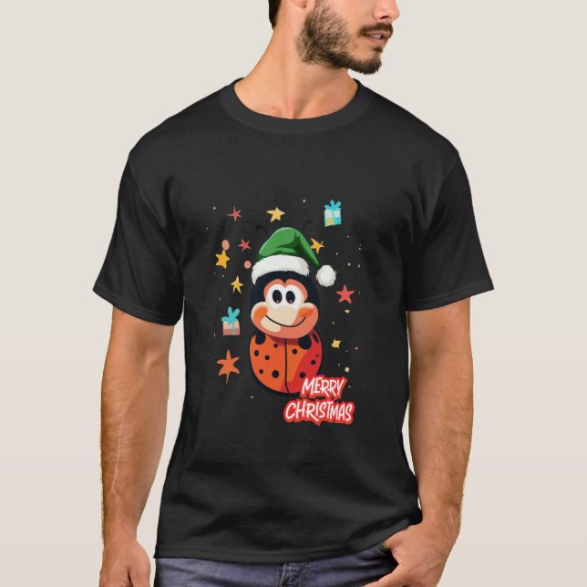 Christmas Ladybug Cheer T-Shirt (Vorderseite)
