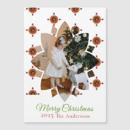 Christmas Ladybug Red Photo Holiday Magnetic Magnetkarte
