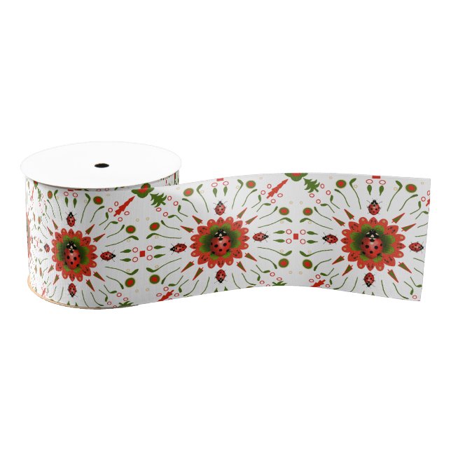 Christmas Ladybug Ripsband (Spule)