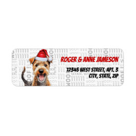 Christmas Lakeland Terrier Dog Rücksendeadresse