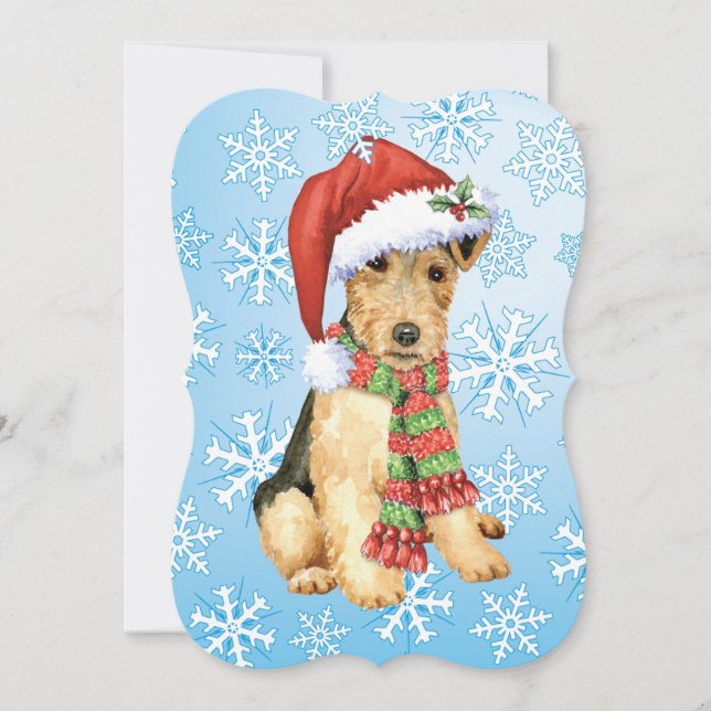 Christmas Lakeland Terrier Feiertagskarte (Vorderseite)