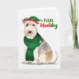 Christmas Lakeland Terrier Fleas NaviDOG Feiertagskarte