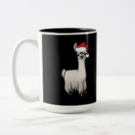 Christmas Lama Zweifarbige Tasse
