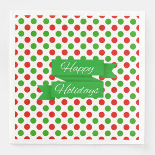 Christmas Large Polka Dot Pattern Paper Napkin Serviette