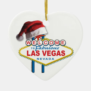 Christmas Las Vegas Sign Keramik Ornament