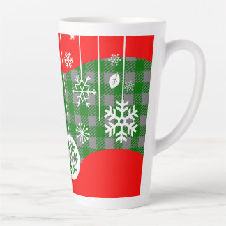 Christmas Latte Mug – White Ornaments Milchtasse